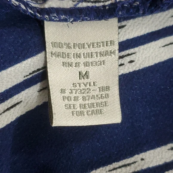 Charlotte Russe Womens Strapless Blue/White Stripe Romper-Ruffle-Pockets-EC-Sz M - Picture 10 of 11